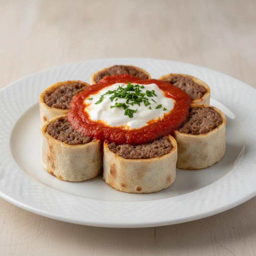 Beyti kebap tabağı